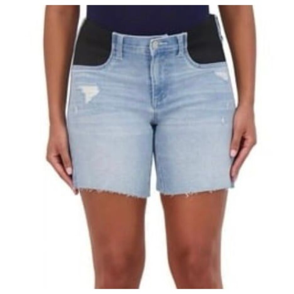 Savi Parker Maternity 7” Bermuda Shorts Size M Savannah Wash New With Tags